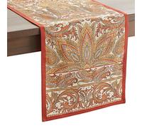 Maison d' Hermine Chemin de table cachemire 100 % coton,Style rustique,Pour la maison, la cuisine, la salle à manger, les fêtes, les dîners de famille, les mariages, Thanksgiving, Noël (37 cmx230 cm)