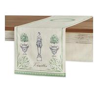 Maison d' Hermine Chemin de table décoratif lavable 100 % coton pour la maison, la cuisine, la salle à manger, la fête et le camping - Cadeaux pour la fête des mères, le printemps et l'été (Jardin du