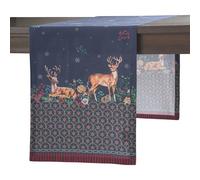 Maison d' Hermine Chemin de table décoratif lavable 100 % coton pour maison, cuisine, salle à manger, fête et camping - Cadeaux pour la fête des mères (Christmas Joy, 37 cm x 180 cm)