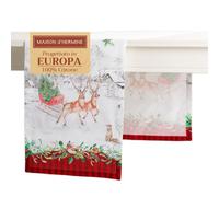 Maison d' Hermine Christmas Tradition Chemin de Table 100 % Coton pour fêtes dîner Vacances Cuisine Thanksgiving/Noël (50cm x 150cm)