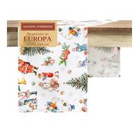 Maison d' Hermine Chromo Chemin de Table 100 % Coton pour fêtes Dîner Vacances Cuisine Thanksgiving/Noël (50cm x 150cm)