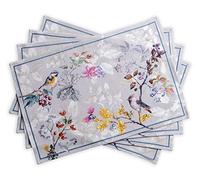 Maison d' Hermine Equinoxe Lot de 4 Sets de Table 100% Coton pour Table à Manger, Cuisine, Mariage, Usage Quotidien, dîners, fêtes de Thanksgiving, Noël (Grey, 33cm x 48cm)