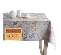 Maison d' Hermine Equinoxe - Nappe 100% Coton - pour Cuisine - Dîner - Table - Décoration de fêtes - Mariages - Thanksgiving/Noël (Rectangle, 160 cm x 220 cm)