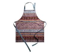 Maison d' Hermine Fair Isle Tablier de cuisine 1 pièce 100% coton avec col ajustable et poche centrale cachée, cravates longues pour femme, homme cuisine restaurant, fête mères (70cm x 85cm)