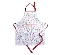 Maison d' Hermine Fairy Christmas Tablier de cuisine 100% coton avec col réglable et poche centrale cachée, cravates longues pour femme/homme chef cuisine, fête mères (70cm x 85cm)