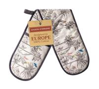 Maison d' Hermine Gants de cuisine Amazonia 100 % coton,Double gant de cuisine pour barbecue,Cuisson,Micro-ondes,Manipulation d'ustensiles de cuisine chauds,Thanksgiving,Noël (18 cm par 89 cm)