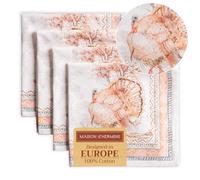 Maison d' Hermine Giving Thanks Lot de 4 Serviettes de Table 100% Coton, Douces et Confortables, parfaites pour Les dîners de Famille, Les Mariages, Les Cocktails, Thanksgiving, Noël (45cm x 45cm)
