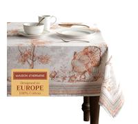 Maison d' Hermine Giving Thanks Nappe de Table 100% Coton pour Cuisine dîner Table décoration de fête Mariage, fête mèress Thanksgiving/Noël (Rectangle, 160cm x 220cm)