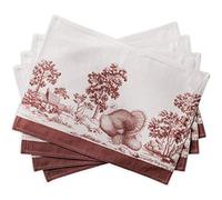 Maison d' Hermine Holy Jouy Lot de 4 Sets de Table 100% Coton pour Table à Manger, Cuisine, Mariage, Usage Quotidien, dîners, fêtes de Thanksgiving, Noël (Brown, 33cm x 48cm)
