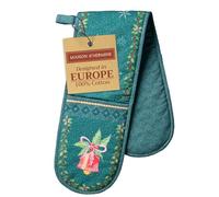 Maison d' Hermine Hygge Gant de cuisine double de Noël 100 % coton pour barbecue, cuisson au micro-ondes, cuisson au micro-ondes et poêles | Action de grâce/Noël (18 cm x 89 cm)