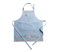 Maison d' Hermine Ibiza 100% Coton 1 pièce Tablier de Cuisine avec col réglable et Poche Centrale au Cou avec Longues Cordes pour Femme Hommes printemps/été, fête mères (Blue, 70cm x 85cm)
