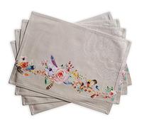 Maison d' Hermine Ibiza Lot de 4 Sets de Table 100% Coton pour la Table à Manger, la Cuisine, Les Mariages, la Vie Quotidienne, Les dîners, Le Printemps/été (Beige, 33cm x 48cm)