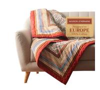 Maison d' Hermine Jaipur - Couverture en Coton bohème légère et Respirante pour canapé, lit, Voyage (127 x 152,4 cm)