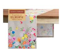 Maison d' Hermine Jardin D'Ete - Fog Chemin de Table en 100% Coton pour Fête Dîner Vacances Cuisine Printemps/Été (50cm x 150cm)