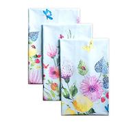 Maison d' Hermine Jardin D'Ete-Mint Lot de 3 torchons de Cuisine Multi-usages 100% Coton | Serviettes de Bar | Printemps/Été (50 cm x 70 cm)