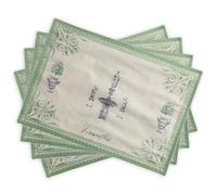 Maison d' Hermine Jardin du Roy Lot de 4 Sets de Table 100% Coton pour la Table à Manger, la Cuisine, Les Mariages, la Vie Quotidienne, Les dîners, Le Printemps/été (33cm x 48cm)