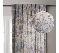 Maison d' Hermine Le Miller 100% Coton Rideau, Coton, Bleu, 50 inches x 108 inches