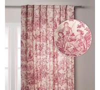 Maison d' Hermine Le Miller 100% Coton Rideau, Coton, Red, 50 inches x 84 inches