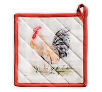 Maison d' Hermine Lot de 2 maniques 100% Coton résistant à la Chaleur, 20 cm x 20 cm, avec Une poignée, pour Manipuler Les Plats Chauds et Cuisiner au Printemps-été (Campagne)