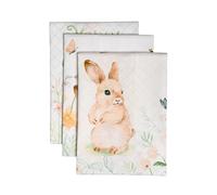 Maison d' Hermine Lot de 3 torchons de Cuisine réutilisables et absorbants 100% Coton, 70 cm x 50 cm, avec Boucle de Suspension pour la Cuisine et la Table. Printemps-Été - Easter Dew