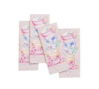 Maison d' Hermine Lot de 4 Serviettes de Table 100% Coton, carrées, réutilisables et lavables, pour Un Usage Quotidien, dîner, Mariage Printemps Été (High Tea, 45 cm x 45 cm)