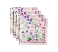 Maison d' Hermine Lot de 4 Serviettes de Table 100% Coton, carrées, réutilisables et lavables, pour Un Usage Quotidien, dîner, Mariage Printemps Été (Chardon, 45 cm x 45 cm)