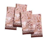 Maison d' Hermine Lot de 4 Serviettes de Table 100% Coton, carrées, réutilisables et lavables, pour Un Usage Quotidien, dîner, Mariage Printemps Été (Nyons, 45 cm x 45 cm)