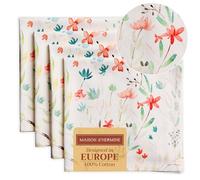 Maison d' Hermine Lot de 4 Serviettes de Table 100% Coton, carrées, réutilisables et lavables, pour Un Usage Quotidien, dîner, Mariage Printemps Été (Colmar, 45 cm x 45 cm)