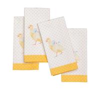 Maison d' Hermine Lot de 4 Serviettes de Table 100% Coton, carrées, réutilisables et lavables, pour Un Usage Quotidien, dîner, Mariage Printemps Été (Ducklings in Spring, 45 cm x 45 cm)