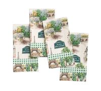 Maison d' Hermine Lot de 4 Serviettes de Table 100% Coton, carrées, réutilisables et lavables, pour Un Usage Quotidien, dîner, Mariage Printemps Été (Paris Voyage, 45 cm x 45 cm)