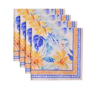 Maison d' Hermine Lot de 4 Serviettes de Table 100% Coton, carrées, réutilisables et lavables, pour Un Usage Quotidien, dîner, Mariage Printemps Été (Girassol, 45 cm x 45 cm)
