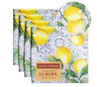 Maison d' Hermine Lot de 4 serviettes en tissu 100 % coton - Lavables - Pour dîner, fête des mères, dîner, fête prénatale, printemps/été - 45 x 45 cm
