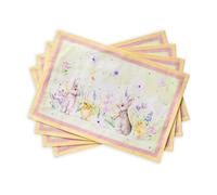 Maison d' Hermine - Lot de 4 Sets de Table 100% Coton lavables et réutilisables pour la Maison, la Cuisine, Les Repas, Les fêtes, Les Mariages Printemps Été (Easter Zest, 33 cm x 48 cm)