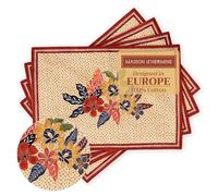 Maison d' Hermine Lot de 4 sets de table 100 % coton lavables, réutilisables, pour décoration de cuisine, salle à manger, fête, mariage, restaurant (Kalahari, 33 x 48,3 cm)