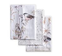 Maison d' Hermine Meadow Florals-Brown Lot de 3 torchons de Cuisine, de Bar Multi-usages 100% Coton, Printemps/été, 50 x 70 cm