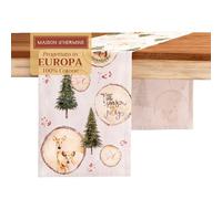 Maison d' Hermine Mountain Life Chemin de Table 100 % Coton pour fêtes | Dîner | Vacances | Cuisine | Thanksgiving/Noël (50 cm x 150 cm)