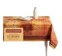 Maison d' Hermine Nappe de Table 100% Coton - 152,4 x 304,8 cm - Nappe carrée Lavable pour Cadeaux, Salle à Manger, Maison, Mariage, Banquet, Buffet, Thanksgiving, Noël