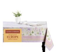Maison d' Hermine Nappe rectangulaire réutilisable 100 % coton pour salle à manger, ferme, maison, fête, fête, mariage, printemps et été - 152,4 x 228,6 cm - Magnolia Mornings