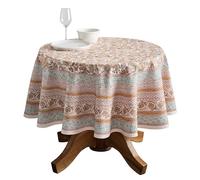 Maison d' Hermine Nappe Ronde 100% Coton - 160 cm - Réutilisable - pour décoration d'action de grâce, Salle à Manger, fête de Ferme - Réutilisable - Nila
