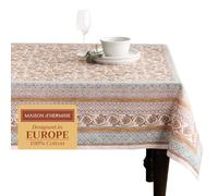 Maison d' Hermine Nila Nappe carrée 100% Coton réutilisable pour Salle à Manger, Ferme, Maison, fête, fête et Mariage - 137 x 137 cm