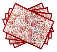 Maison d' Hermine Orient Lot de 4 Sets de Table 100% Coton pour Table à Manger, Cuisine, Mariage, Usage Quotidien, dîners, fêtes de Thanksgiving, Noël (33cm x 48cm)