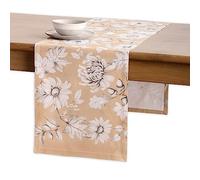 Maison d' Hermine Pretty Autumn - Chemin de table - 100 % coton - Pour fêtes, dîners, vacances, cuisine, Thanksgiving et Noël - 50 x 150 cm