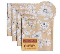 Maison d' Hermine Pretty Autumn Lot de 4 serviettes de table, 100 % coton, douces et confortables, parfaites pour les dîners de famille, les mariages, les cocktails, Thanksgiving, Noël (45x45 cm)