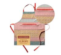 Maison d' Hermine Provence Tablier été/printemps 100% coton avec col réglable et poche centrale cachée avec de longues attaches pour homme et femme chef cuisine, fête mères (70cm x 85cm)