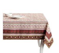 Maison d' Hermine Reveillon Au Jardin Nappe rectangulaire 100% Coton - Réutilisable - Décoration Quotidienne - pour Salle à Manger, Ferme, Maison, fête, fête et Mariage - 137 x 183 cm