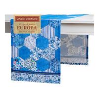 Maison d' Hermine Summer Blues Chemin de Table en 100 % Coton pour fêtes, dîners, Vacances, Cuisine, Printemps/été (50cm x 150cm)