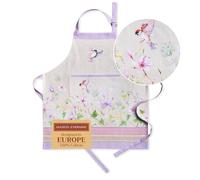 Maison d' Hermine Tablier 100 % coton pour femme avec poche - Tablier de chef de cuisine pour homme - Pour cuisine, jardinage, serveuse, 25 - Magnolia Mornings, 85cm x 70cm