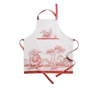 Maison d' Hermine Tablier pour femme avec poche 100 % coton - 85 cm x 70 cm - 1 pièce - Sangle de cou réglable et longues cravates - Tablier de chef, mariage, cuisine, jardinage, serveur (Holy Jouy