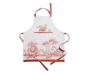 Maison d' Hermine Tablier pour femme avec poche 100 % coton - 85 cm x 70 cm - 1 pièce - Sangle de cou réglable et longues cravates - Tablier de chef, mariage, cuisine, jardinage, serveur (Holy Jouy