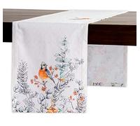 Maison d' Hermine Whitish Shabby Chique Chemin de Table 100 % Coton pour fêtes dîner Vacances Cuisine Thanksgiving/Noël (50cm x 150cm)